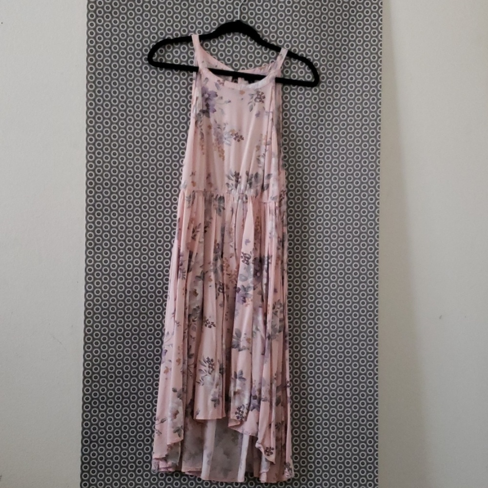 Pink floral dress